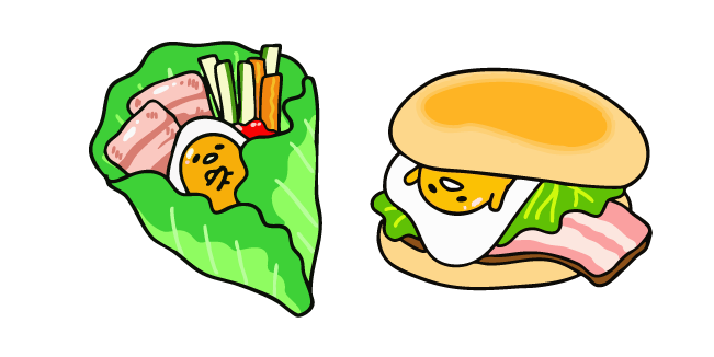 Gudetama in a Lettuce Wrap and a Burger