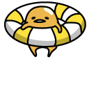 Gudetama in a Swim Ring cursor