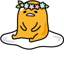 Gudetama Summer Flowers cursor