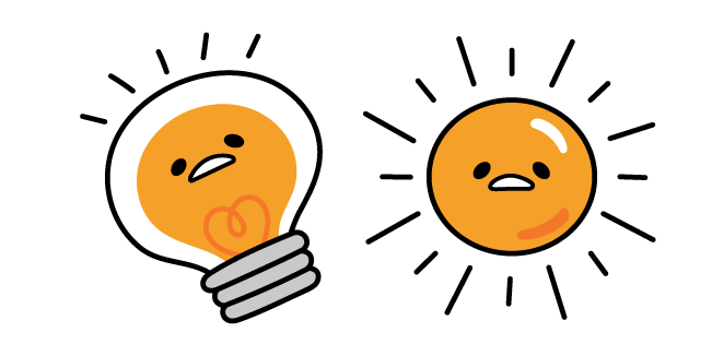 Gudetama Sun and Light Bulb