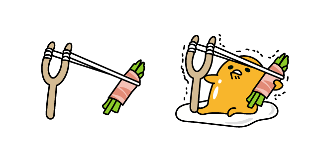 Gudetama with a Slingshot