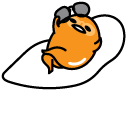 Gudetama with Sunglasses Sunbathes cursor