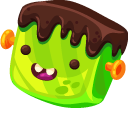 Halloween Candy Eyeball and Jelly Frankenstein cursor