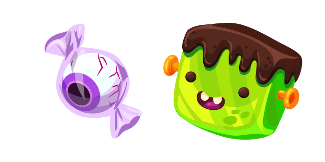 Halloween Candy Eyeball and Jelly Frankenstein