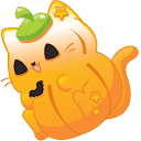 Halloween Cat and Ghost Bat  pointer