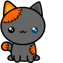Halloween Cute Bat and Voodoo Cat cursor