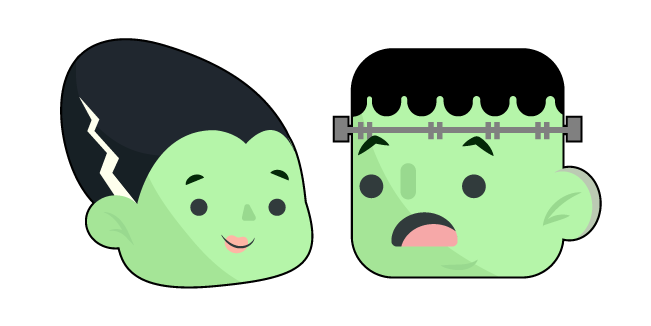 Halloween Cute Frankenstein and His Wife