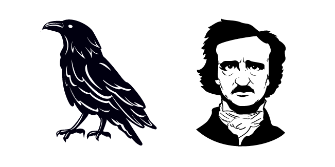 Halloween Edgar Allan Poe and Raven