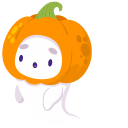 Halloween Ghosts Broom and Pumpkin cursor