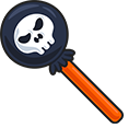 Halloween Lollipop and Pumpkin Basket pointer