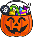 Halloween Lollipop and Pumpkin Basket cursor
