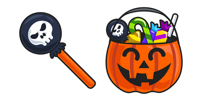Halloween Lollipop and Pumpkin Basket