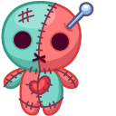 Halloween Voodoo Doll and Needle cursor