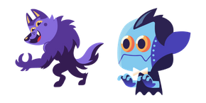 Halloween Werewolf and Dracula