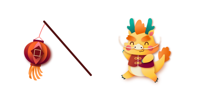 Chinese New Year Lantern and Dragon