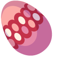 Easter Chick Wearing Bunny Ears and Pink Egg pointer