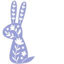Easter Floral Egg and Bunny Decor cursor