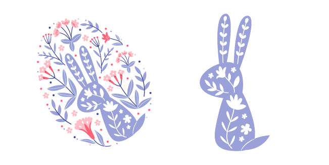 Easter Floral Egg and Bunny Decor