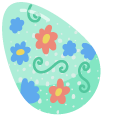 Easter Green Painted Eggs with Flowers pointer