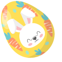 Easter Painted Eggs with Bunny pointer