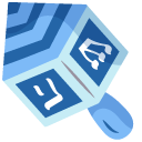 Hanukkah Dreidel and Flag of Israel pointer