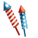 Independence Day Fireworks and Calendar pointer