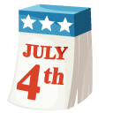 Independence Day Fireworks and Calendar cursor
