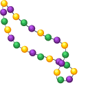 Mardi Gras Beads and Crown pointer