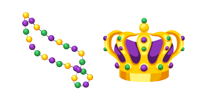 Mardi Gras Beads and Crown