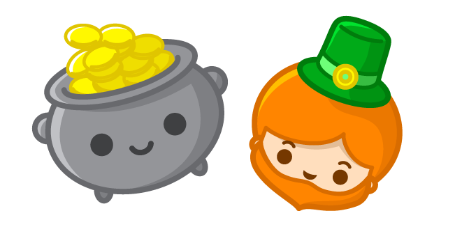 Saint Patrick's Day Leprechaun and Pot of Gold