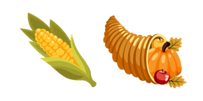 Thanksgiving Day Corn and Cornucopia