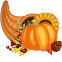 Thanksgiving Day Cornucopia and Conifer Cone cursor