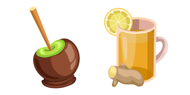 Thanksgiving Day Ginger Drink and Chocolate Apple