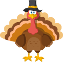 Thanksgiving Day Pilgrim Hat and Turkey cursor