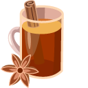 Thanksgiving Day Pumpkin Pie and Tea cursor