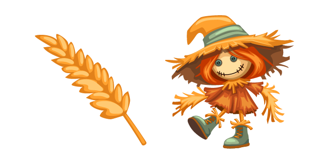 Thanksgiving Day Scarecrow and Wheat