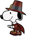 Thanksgiving Day Snoopy and Turkey cursor