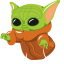 Thanksgiving Parade Balloons Grogu and Razor Crest Knob cursor