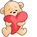 Valentine's Day Bear and Heart cursor