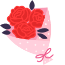 Valentine's Day Bouquet and Balloons pointer