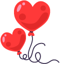 Valentine's Day Bouquet and Balloons cursor