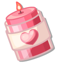 Valentine's Day Candle and Jar with Hearts pointer