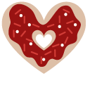 Valentine's Day Donut and Calendar pointer