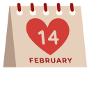 Valentine's Day Donut and Calendar cursor