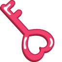 Valentine's Day Heart and Key pointer