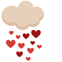 Valentine's Day Red Candy and Cloud cursor