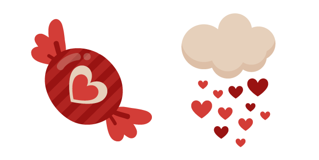 Valentine's Day Red Candy and Cloud