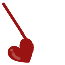 Valentine's Day Red Notes with Hearts pointer