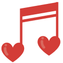 Valentine's Day Red Notes with Hearts cursor
