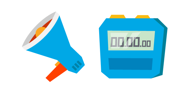Athletic Coach: Megaphone and Stopwatch